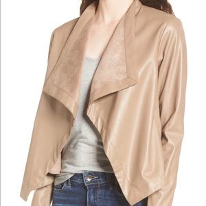 BB Dakota Tan Faux Leather Jacket Size Large